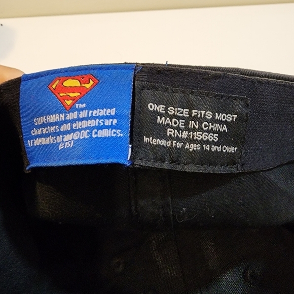 SUPERMAN black men's hat OS - Picture 7 of 9